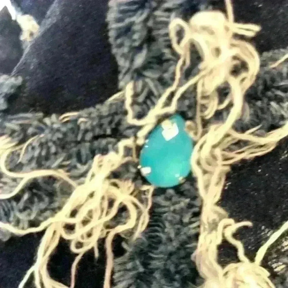 NWT Comme USA Denim Rhinestone Destroyed Skirt - Picture 5 of 10